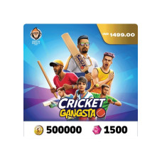 Cricket Gangsta Coin Pack 500,000 + Gem Pack 1500 IND